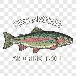 Retro Rainbow Trout Illustration