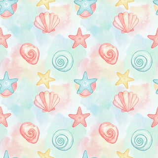 Cute Shells & Starfish Pattern