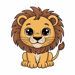 Cute Animated Nursery Art Lion