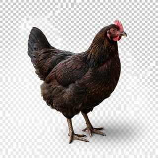 Photorealistic Chicken Studio Cutout