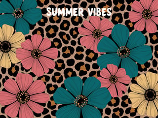 Vibrant Leopard Print Floral Design
