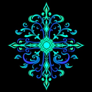 Symmetrical Fantasy Cross Illustration