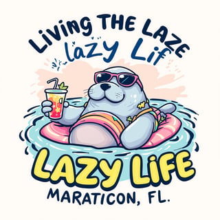 Cheerful Lazy Life Manatee T-Shirt