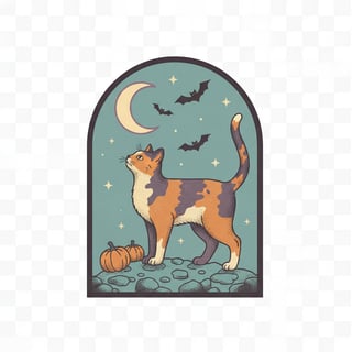 Halloween Tortoiseshell Cat Graphic