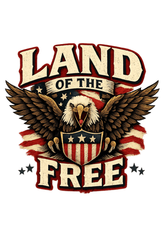 Patriotic Eagle T-Shirt Design