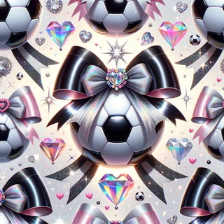 Glam Sparklecore Soccer Ball Pattern