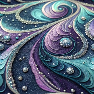 Abstract Glitter and Rhinestone Art