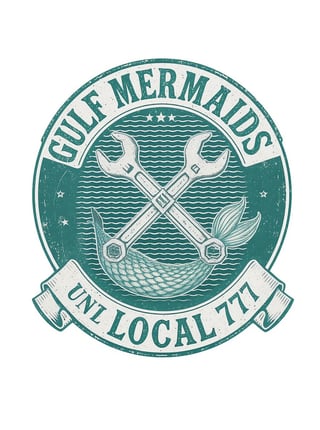 Gulf Mermaids Union Vintage Emblem