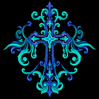 Symmetrical Fantasy Cross Illustration