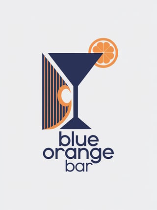 Blue Orange Bar Logo Design