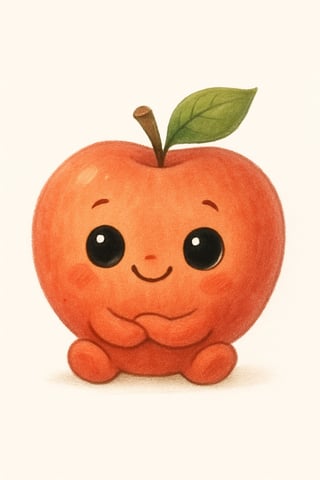 Cute Animated Baby Apple Art