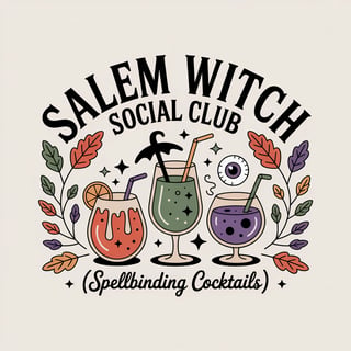Salem Witch Halloween Cocktail Design