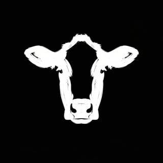 Minimalist Angus Cow Silhouette