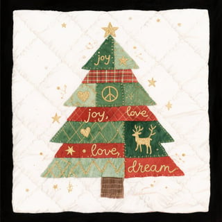 Patchwork Christmas Tree Quilt Art