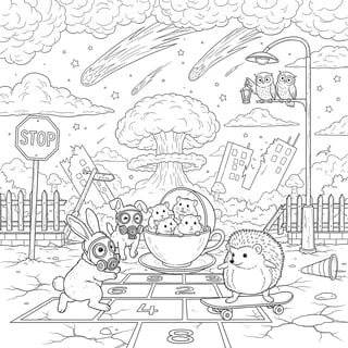 Black & White Animal Coloring Pages