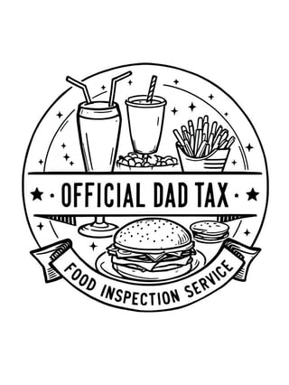 Retro Dad Tax Food Inspection Badge