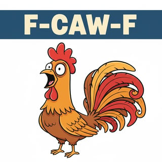 Surprised Cartoon Rooster Illustration