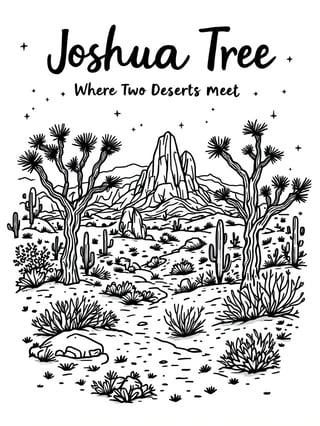 Minimalist Joshua Tree T-Shirt Design