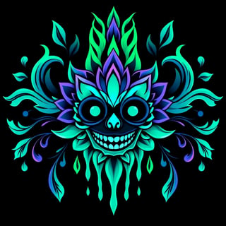Symmetrical Fantasy Flower Illustration