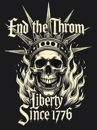 Rebellious Skull T-Shirt Design
