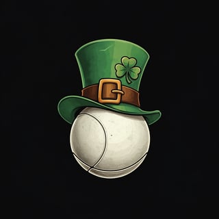 Vintage Lacrosse Ball with Leprechaun Hat