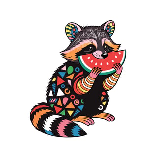 Cute Wild Raccoon Clipart