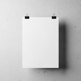 Blank White Vertical Matte Poster
