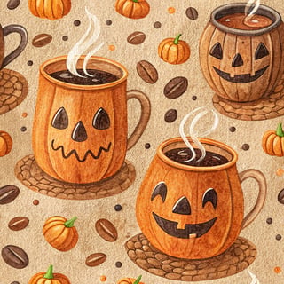 Hand-Drawn Coffee Mugs Illustration
