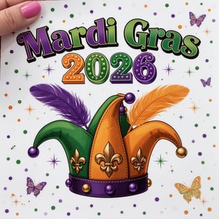 Mardi Gras 2026 Festive Illustration