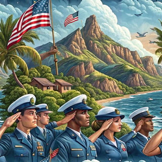 U.S. Coast Guard Team Illustration