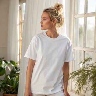 High-Quality White Gildan T-Shirt Mockup