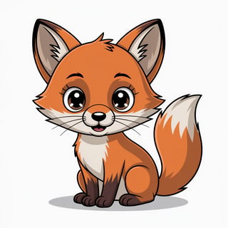 Cute Animated Fox Illustration