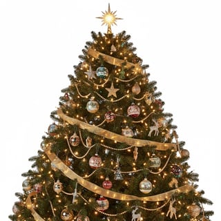 Bright Decorated Christmas Trees
