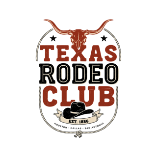 Vintage Texas Rodeo Club T-Shirt Design
