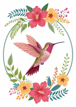 Stylized Hummingbird Vector Illustration