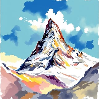 Matterhorn Travel Poster Sketch