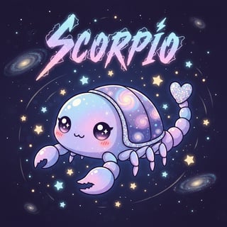 Kawaii Scorpio with Glitter Stinger