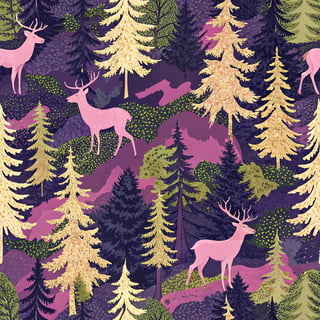 Electric Violet Camouflage Print