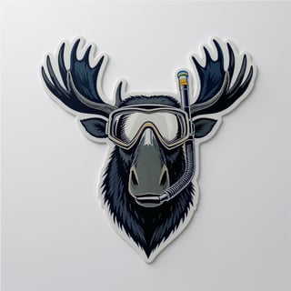 Moose Logo with Scuba Gear