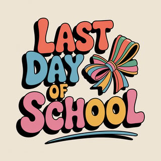 Retro Neon Last Day of School Shirt