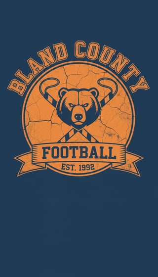 Vintage Bland County Football Graphic