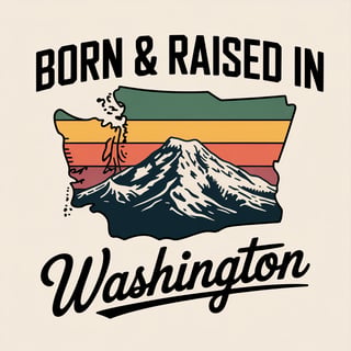 Washington Vintage T-Shirt Design