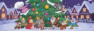 Cheerful Christmas Fairy-Tale Comic