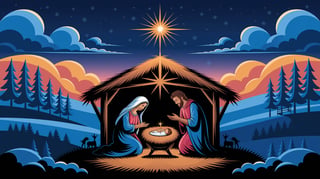 Nativity Scene Illustration