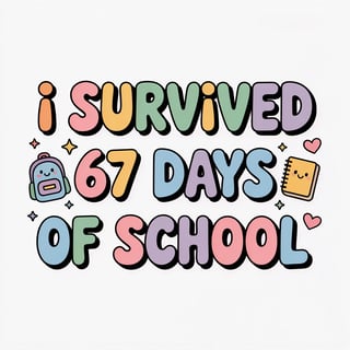 Kawaii Pastel School Celebration Design