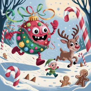 Christmas Ornament Monster Chase