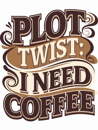 Playful Coffee Quote T-Shirt Design
