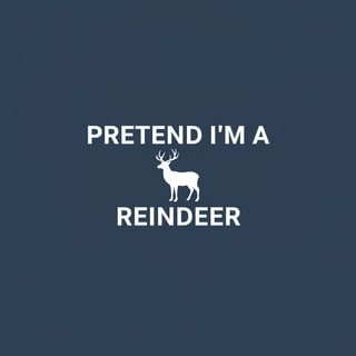 Pretend I'm a Reindeer Text Design