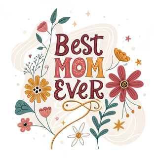 Best Mom Ever Vector Illustration