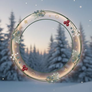 Minimalist Christmas Reef Ornament Border